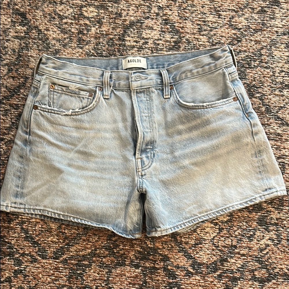 Agolde Parker Shorts Distressed Cut-Off Style